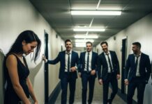 “I saw her on the security footage… stumbling into a hotel room with four strangers at 2:47 a.m.,” I whispered to myself, my hands trembling. “Ashley… what have you done?” The images burned into my mind, every frame a dagger. I couldn’t marry someone living a lie right in front of me. But what would happen if I vanished before the wedding? No one would see it coming…