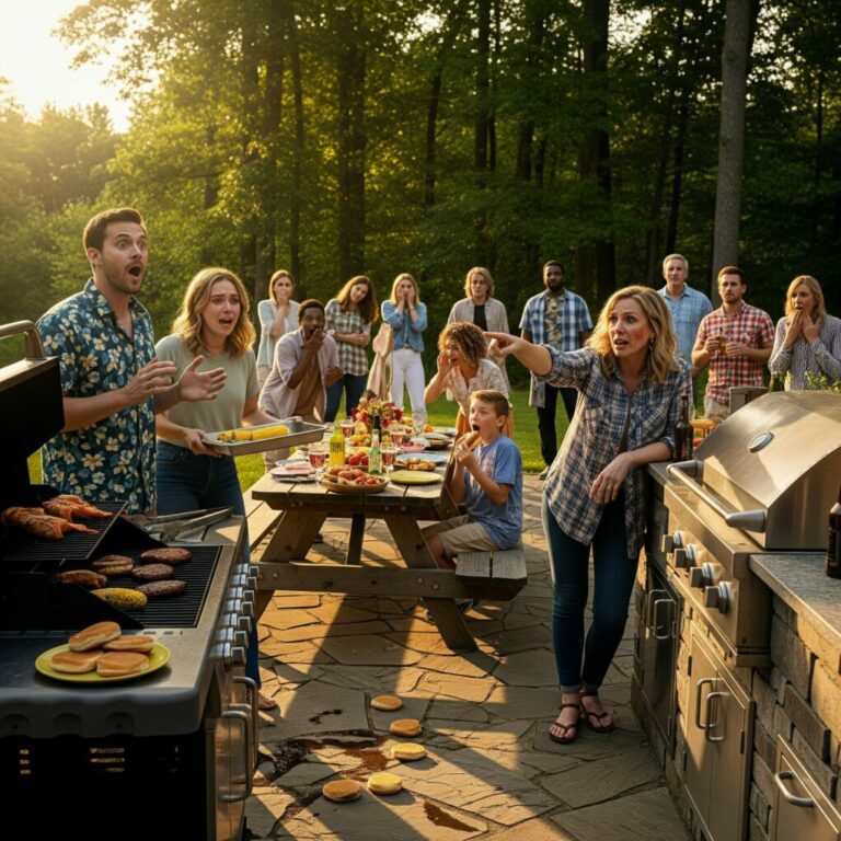 “Carter, when are you finally going to leave her?” Amber slurred, her wine glass shaking. I froze. The entire backyard fell silent, 30 pairs of eyes staring at me. Victoria’s face went pale as buns tumbled from her tray. My heart pounded. Eight months. Eight months of lies. Eight months of betrayal. I had no choice. I looked around at the witnesses. “Pack your bags,” I said. “Tonight. And don’t come back.”