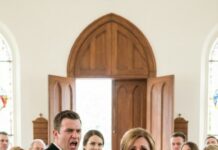 At my son’s wedding, he pointed at the door and yelled, “Get out, Mom—my fiancée doesn’t want you here.” I swallowed the humiliation and left without a scene, my hands shaking behind my back. But the next morning, he called like nothing happened: “Mom… I need the ranch keys.” I stared at the phone, felt something inside me finally snap, and whispered four words that changed everything: “You don’t own it.” Now he’s racing to find the truth… and he’s already too late.