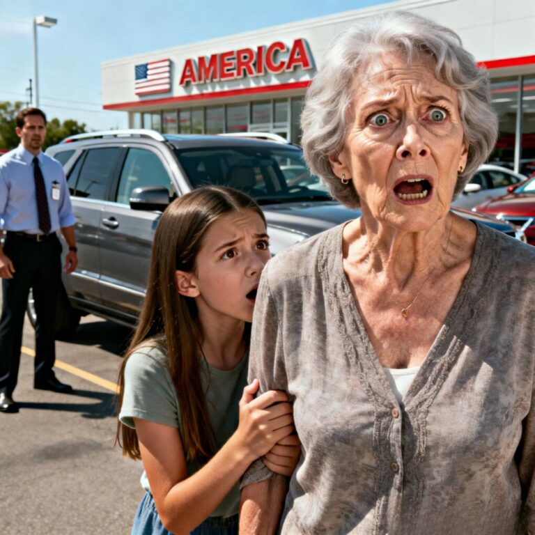 I froze when my granddaughter tugged my sleeve and whispered, “Grandma… that’s Mom’s stolen car.” My heart slammed against my ribs. I laughed it off—until the seller looked at me and said, “Ma’am, this car has never been reported stolen.” That’s when I realized… someone had lied. And the truth was far more dangerous than a missing car.