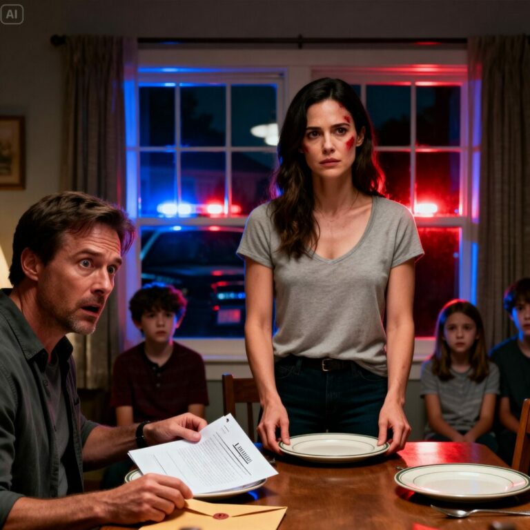 I still hear the crack of his hand before the words hit harder. “Do you see what time it is? Get in the kitchen, useless!” he roared, the kids frozen behind him. I swallowed the pain, smiled, and cooked in silence. When I finally set the plates down, his laughter turned to screams. What I served that night changed everything—and I was done being afraid.