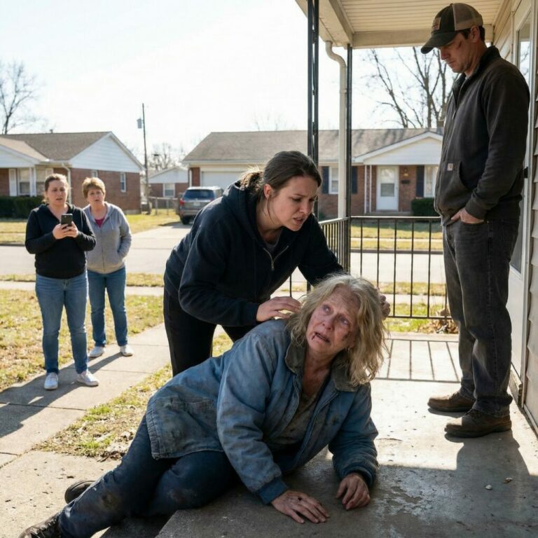 Mi yerno me golpeó hasta tirarme al suelo. Mi propia hija me arrastró del cabello hacia afuera mientras los vecinos miraban. —¡Lárgate, son tres millones! —me gritó.  Ellos creyeron que nadie se metería, que todo quedaría en silencio. Pero alguien llamó al 911. Cuando llegó la policía, toda su vida se vino abajo.