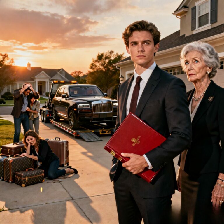 The Silent Birthday Betrayal “Happy birthday, Grandma,” I whispered, my heart breaking as she sat alone before a melting ice cream cake. While my parents were popping champagne in Aspen, she was clutching a dusty photo album. Then, the knock came. Two men in suits handed me a folder. “I’ve transferred everything to you, Leo,” Grandma said, her voice cold as ice, “because they’ve already buried me in their hearts.” My jaw dropped as I saw the figures. This wasn’t just a will; it was a total wipeout. The storm was just beginning, and my parents had no idea they were about to lose everything.