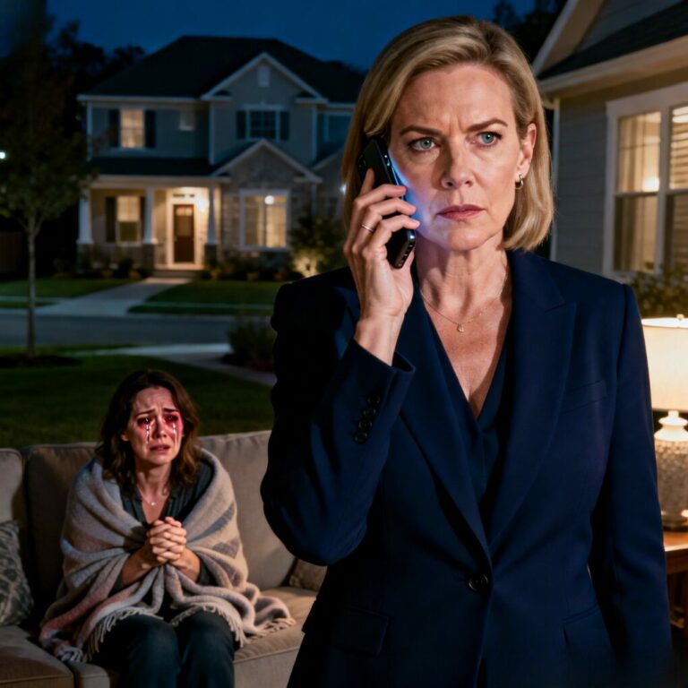 At 2 a.m., my daughter stood at my door, shaking, eyes burning red. “Mom… he took everything,” she sobbed. “Every dollar. Then he ran away with her.” I pulled her inside, my heart pounding—but my face stayed calm. I reached for my old uniform and dialed a number I swore I’d never use again. “Start the plan,” I said quietly. Tonight, he would learn who he truly betrayed.