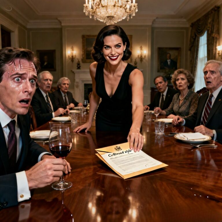 “Blood is thicker than water,” my brother sneered, shoving me toward the kitchen like a servant. “And the inheritance? It stays with real family.” As my relatives laughed, I felt the cold weight of the envelope in my hand. I dropped it on the table, my smile sharpening. “Funny you say that. Mom and Dad’s lawyers are waiting. See you in court tomorrow.” Their laughter died. What did that letter say?