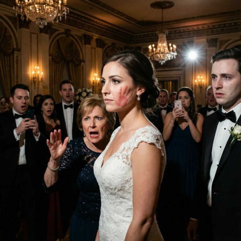 Todavía recuerdo el ardor en mi mejilla con más claridad que los votos de la boda. “Le debes a nuestra familia treinta mil dólares”, siseó mi suegra, con la sonrisa desapareciendo de su rostro mientras los invitados se quedaban paralizados. Cuando negué con la cabeza, su mano bajó con fuerza. La sala entera contuvo el aliento. Mi marido se inclinó hacia mí y susurró: “Solo dáselo”. No lloré. Sonreí… porque sabía que lo que iba a pasar después los dejaría a todos sin palabras.