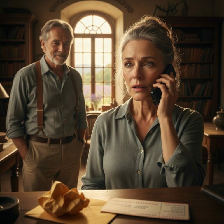 “My son’s funeral was a circus. As my daughter-in-law smirked, clutching the deeds to his penthouse and yacht, I stood holding nothing but a crumpled envelope. Inside? A one-way ticket to rural France. Everyone laughed, but the mockery faded the moment I landed. A driver stood waiting, whispering five words that stopped my heart: ‘Welcome home, Madame. He’s waiting.’ My breath hitched. If my son was dead… then who was behind that door?”