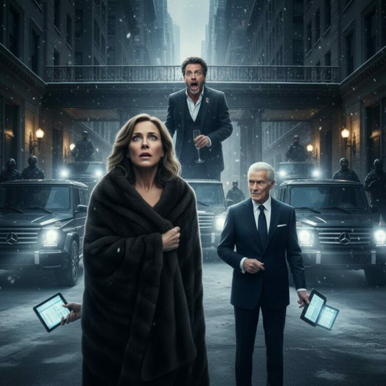 “My husband didn’t just leave; he threw me out like trash on Christmas Eve. As I sat freezing, I gave my only coat to a shivering stranger. Suddenly, black limousines screech to a halt. The stranger steps out in a tailored suit, his eyes cold as ice as he looks at my ex. ‘You threw away a diamond while looking for stones,’ he whispered. ‘Now, I own everything you ever dreamed of.’ My ex turned pale. What happened next changed my life forever…”