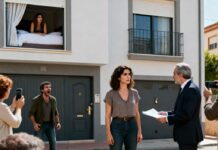 Mi esposo lanzó mi maleta al césped y cambió las cerraduras mientras su amante observaba desde la ventana de nuestro dormitorio. Los vecinos grababan todo. No lloré. Marqué un solo número. Veinte minutos después, un hombre apareció. Mi esposo salió de la casa gritando. El hombre le mostró unos documentos. El rostro de mi esposo se volvió blanco. Miró la casa. Y luego… me miró a mí.