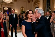 MY HUSBAND DRAGGED ME TO THE GALA TO IMPRESS THE NEW OWNER. “STAY IN THE BACK, YOUR DRESS IS EMBARRASSING,” HE HISSED. WHEN THE BILLIONAIRE ARRIVED, HE IGNORED MY HUSBAND’S HANDSHAKE. HE WALKED STRAIGHT TO ME, TOOK MY HANDS, AND WHISPERED WITH TEARS IN HIS EYES: “I’VE BEEN LOOKING FOR YOU FOR 30 YEARS… I STILL LOVE YOU.” MY HUSBAND DROPPED HIS GLASS.