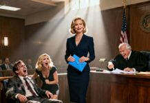 My husband smirked at the judge, pointing a finger at me. ‘She’s a leech; she deserves nothing!’ he spat. His mistress leaned in, whispering loud enough for the whole court to hear: ‘Enjoy the poverty, honey.’ I said nothing, only handing a sealed blue envelope to the bailiff. As the judge’s eyes widened and a chilling laugh escaped his lips, I leaned forward. ‘It was never about your money, Mark. It was about everything you thought you owned