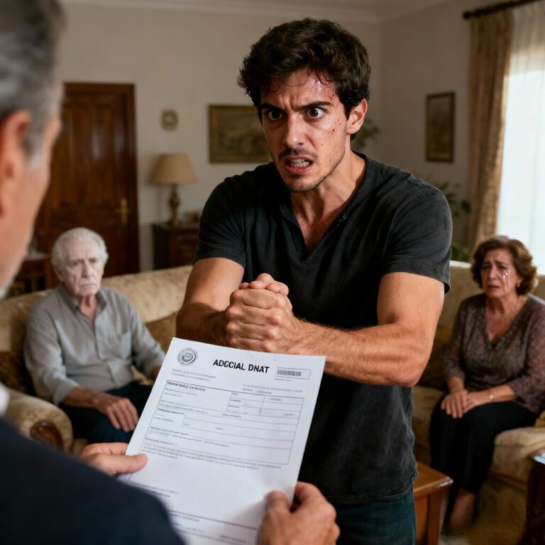 Encontré una prueba de ADN escondida detrás de una caja de herramientas en casa de mis padres, doblada como si alguien hubiera querido olvidarla rápido. No llevaba mi nombre completo, solo una inicial y una fecha. Cuando leí el resultado, se me secó la boca: “muestra incompatible con la familia registrada”. Fui a la cocina y dije en voz alta: “¿Quién intentó borrarme?”. Nadie respondió.