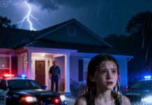 A los quince años, me echaron de casa en medio de una tormenta violenta por una mentira que contó mi hermana. Mi padre no dudó ni un segundo. Me gritó: “¡FUERA DE MI CASA! ¡NO NECESITO UNA HIJA ENFERMA!” No supliqué. No lloré. Simplemente caminé bajo la lluvia. Tres horas después, los coches de policía rodearon nuestra calle. Y cuando mi padre escuchó el motivo por el que estaban allí, su rostro se volvió completamente blanco.