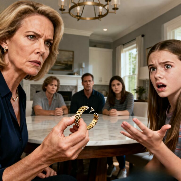 I watched her fingers snap the clasp and laughed—“Relax, Auntie. Mom says it’s flea-market junk.” The room went silent. My heart didn’t. That bracelet wasn’t cheap, and neither was the disrespect. Later that night, staring at the tuition invoice, my thumb hovered, then clicked. Cancelled. Permanently. I thought it was over—until my phone buzzed with a message that made my blood run cold.