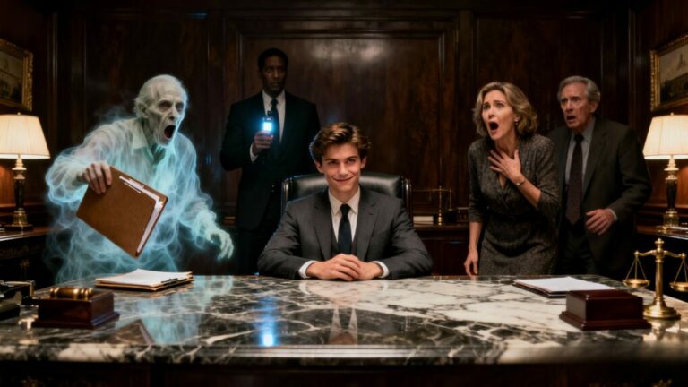 “Fifteen years of silence, and now you call me ‘son’?” I watched my parents’ greedy eyes scan my grandfather’s $125 million mansion. “We’re his legal guardians,” my mother sneered, clutching a fake document. But as my lawyer stepped from the shadows, her smirk vanished. “Actually,” he whispered, “we’ve been waiting for you.” The real game was just beginning, and they had no idea they’d already lost.