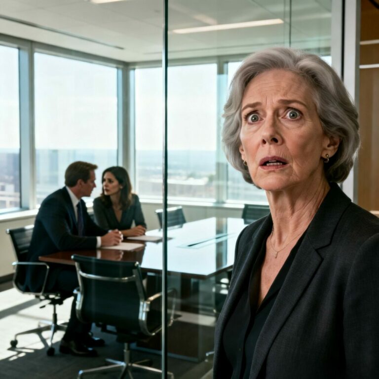 I only meant to say hello. But when I saw my daughter-in-law’s car parked in the executive spot, my stomach dropped. “That’s impossible,” I whispered. She was supposed to be on vacation. As I passed the meeting room, I heard my son say, “No one can find out.” My hands started shaking. Then I realized the meeting wasn’t about work… and what I knew could destroy our family forever.