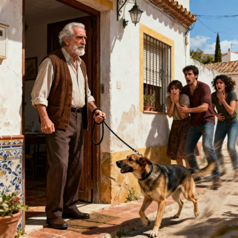 Cuando volví del viaje y no vi a Rocky, pregunté sin alzar la voz. Mi hijo evitó mirarme. Mi hija soltó: —“Lo vendimos. Necesitábamos dinero rápido.” No grité. No lloré. Solo dije: —“¿A quién?” Esa noche nadie durmió tranquilo. A la mañana siguiente, el timbre sonó… y lo que pasó en la puerta los dejó paralizados.