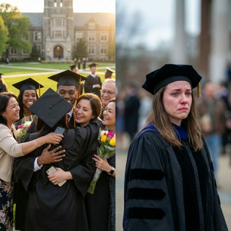 Mi madre “olvidó” mi graduación a propósito. Prefirieron la barbacoa de mi hermano antes que mi doctorado. Mi padre solo dijo: “No seas dramática”. Así que cambié mi nombre y nunca regresé… y esa decisión lo cambió todo.