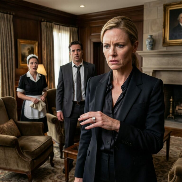 After three days and nights with his young mistress, my wealthy husband came home with a diamond ring. “I messed up,” he said softly, slipping it onto my finger. I almost believed him—until the maid paused, glanced at the ring, and whispered, “Sir… that’s the same one you bought her yesterday.” The room went silent. My smile froze. And in that moment, I realized this gift wasn’t guilt—it was proof.