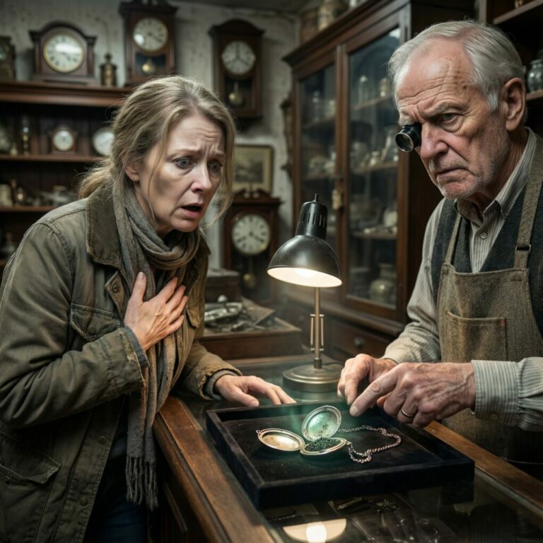 Every morning when I woke up, I felt nauseous. The doctors couldn’t figure out what was causing it. Then one day, a watch repairman in an antique shop looked at the necklace my son had given me and said, “Take it off. Now. Immediately.” I didn’t understand what he meant—until he showed me what was hidden inside it…