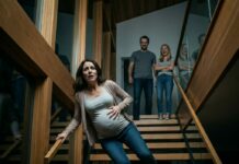 “He smirked and said, ‘Let’s see if you’re really pregnant,’ before shoving me down the stairs.” I remember the crack of my body against the steps, the pain ripping through me—then my sister’s laughter echoing above. She was enjoying this. As I lay there bleeding, one thought burned in my mind: this fall wasn’t an accident… and it wasn’t the end of my story.