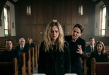 At my twin babies’ funeral, as their tiny coffins lay before me, my mother-in-law leaned close and hissed, “God took them because He knew what kind of mother you were.” I snapped, sobbing, “Can you shut up—just for today?” That’s when she slapped me, smashed my head against the coffin, and whispered, “Stay quiet, or you’ll join them.” But what happened next… no one saw coming.