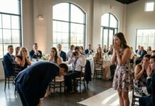 The moment I entered the room, my sister’s in-laws exchanged smirks. One woman whispered, “She’s the reason the family avoids public events.” Heat rushed to my face, but I forced myself to keep walking. Then the groom’s uncle rose from his seat, faced me, and bowed. “I need to speak the truth,” he said, voice trembling. What he revealed shattered every assumption in that room…
