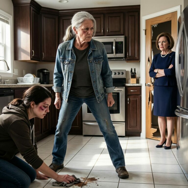 “Mom, come get me, please…”. When the line went dead, I didn’t call the police; I called my unit. Her mother-in-law stood in the doorway, arrogant and smug. “She is a married woman now. This is a private family matter.” I stared at her with eyes that had seen war zones and replied, “Not anymore.” I breached the door with a tactical kick. Finding my daughter scrubbing her own blood from the tiles, I knew this wasn’t a marriage; it was a torture camp. They thought they were dealing with a helpless old woman. They were about to learn why my enemies call me “The Iron General,” and I was authorizing a full-scale strike.