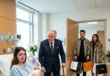 When my grandfather walked in after I gave birth, his first words were: “Darling, weren’t the $250,000 I sent you every month enough?” My heart stopped. “Grandpa… what money?” I whispered. At that exact moment, my husband and my mother-in-law burst in with their arms full of luxury shopping bags… and froze in place.