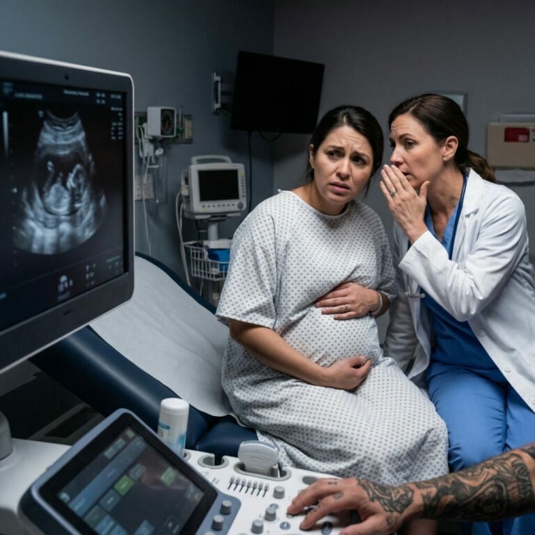 During my ultrasound, the doctor’s hands suddenly shook. She pulled me aside and whispered, ‘You need to divorce your husband. Now.’ My stomach dropped. ‘What? Why would you say that?’ She leaned closer, eyes full of terror. ‘No time to explain. You’ll understand when you see this.’ And when she turned the screen toward me… my blood froze—then my rage erupted like nothing I’d ever felt.