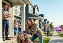 I still hear the crack of my skull hitting the floor when my son-in-law snarled, “Stay down.” My daughter grabbed my hair, dragging me outside as neighbors stared in silence. “Get out. It’s three million. You’re nothing,” she hissed. I thought that was the end. I didn’t know someone was dialing 911. And when the sirens came, everything they built began to collapse.