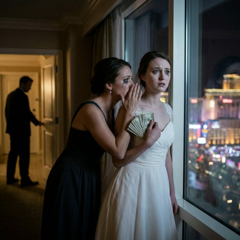 On our wedding night, my husband slipped outside to take a “quick call.” A minute later, the door slammed open. His sister stormed in, trembling, eyes wet. She shoved a thick stack of cash into my hands. “Twenty thousand dollars,” she hissed. “Climb out the window. If you stay, you won’t survive tonight.” My fingers shook around the money as his footsteps neared the door—and I realized I’d married into a lie.
