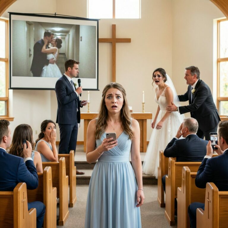 I always thought the hardest moment of my life would be watching my brother say “I do” to another woman. I was wrong. Behind the altar, I caught my husband and my future sister-in-law whispering, fingers brushing, eyes locked. “Do you see that?” I hissed. My brother just grinned. “Relax,” he whispered, “the real wedding starts after this.” In that second, I realized—I might be the only one who doesn’t know the script.