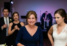 At my son’s wedding, his bride curled her lip and hissed, “Sit by the kitchen doors—your face will ruin the family photos.” My seat went to a stranger. I just smiled, walked to the gift table, and slipped my $25,000 check back into my purse. Leaning close, I whispered, “Don’t worry… I’ll stay out of your life forever.” Three hours later, the band, bar, and flowers disappeared—and so did something much bigger.