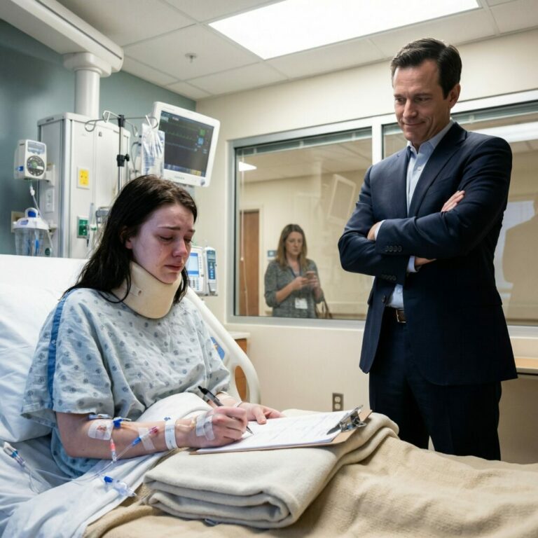 My husband handed me divorce papers right in the ICU: ‘Sign it! I want a perfect wife, not a burden in a wheelchair.’ I signed immediately. He smiled coldly and said, ‘Pay the hospital bills yourself.’ I simply replied, ‘Okay.’