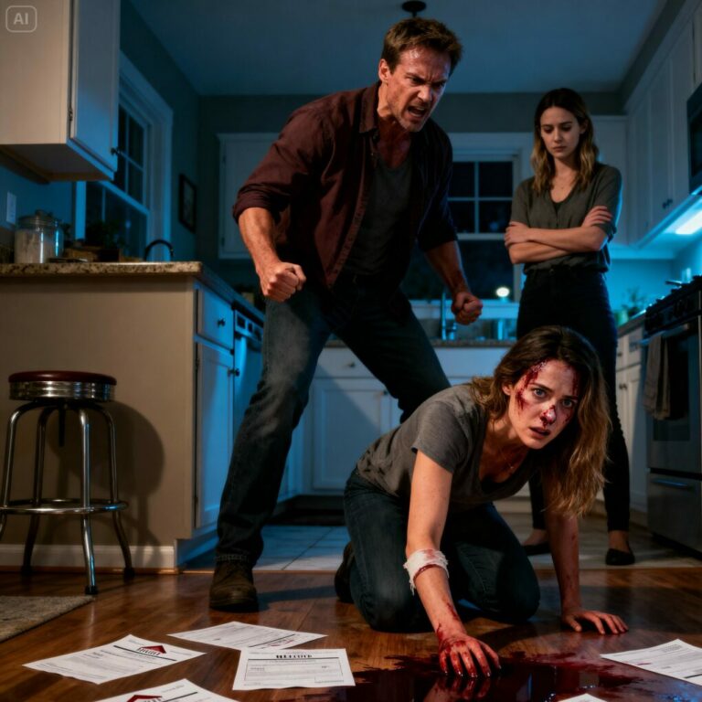 My brother-in-law assaulted me—bloody face, dislocated shoulder. My sister just said “You should’ve signed the mortgage.” All because I refused to be their guarantor. I dragged myself to my parents’ door, begging for help, then collapsed. What happened next even the police were horrified…