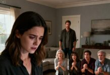 The police reported that my husband caused an accident and fled. His family knelt down and begged me to take the blame. While I was on my way to surrender, I received a strange message: ‘Stop the car, check the camera in the yard…