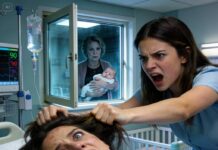 Acababa de dar a luz cuando mi hermana irrumpió furiosa en mi habitación del hospital. —Dame tu tarjeta de crédito, necesito ochenta mil dólares —exigió sin miramientos. Cuando, jadeando, le respondí: —Ya te he dado dinero tres veces—, me agarró del pelo con violencia y estrelló mi cabeza contra el marco de la cama. Entonces mi madre tomó a mi recién nacida, la sostuvo sobre la ventana abierta y siseó con frialdad: —Danos la tarjeta o la suelto. En ese segundo supe que mi verdadero parto acababa de comenzar.