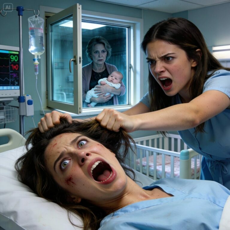 Acababa de dar a luz cuando mi hermana irrumpió furiosa en mi habitación del hospital. —Dame tu tarjeta de crédito, necesito ochenta mil dólares —exigió sin miramientos.  Cuando, jadeando, le respondí: —Ya te he dado dinero tres veces—,  me agarró del pelo con violencia y estrelló mi cabeza contra el marco de la cama. Entonces mi madre tomó a mi recién nacida, la sostuvo sobre la ventana abierta y siseó con frialdad: —Danos la tarjeta o la suelto.  En ese segundo supe que mi verdadero parto acababa de comenzar.