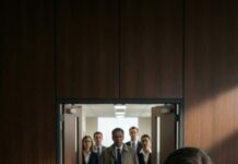 He leaned back in his chair and sneered, “You won’t get a single cent. I’m leaving with her.” The courtroom buzzed as I clenched my fists, silent and steady. Then the doors opened. Heavy footsteps. A sudden hush. Color drained from his face. “No… not you,” he whispered. I finally smiled. He thought I had nothing—until the past walked in to collect its debt.