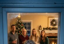 On Christmas Eve, I found my daughter shivering alone in the snow while laughter echoed from inside her husband’s family home, and when I carried her through that glowing doorway, I looked at him and said, “She is my daughter.” The room went silent, glasses frozen mid-air, faces pale in the firelight as the truth none of them wanted exposed stood trembling in my arms. What I uncovered that night about control, humiliation, and quiet cruelty shattered more than their holiday—it shattered a marriage. And what happened after I spoke those five words changed all of our lives forever.