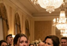 “They called me trash,” I whispered, my voice shaking as I stared at the crowd laughing with their phones raised. “And you’re just going to stand there?” I asked my boyfriend, begging him with my eyes. He said nothing. When his mother’s hand struck my face, the room froze—then exploded. What none of them knew was this: the helicopter landing above us wasn’t a coincidence… and my silence was about to end.