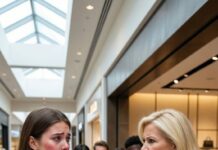 I was standing there, shaking, when she leaned in and hissed, “People like you should remember your place.” Before I could speak, her hand struck my face. The store went silent. My cheek burned. My life collapsed in seconds. Then a man’s voice cut through the crowd: “Touch my wife again and see what happens.” That was the moment everything began.