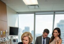 “I need you to sign this now,” my mother-in-law snapped, slamming divorce papers onto my hospital bed while I was still bleeding from childbirth. My husband wouldn’t look at me. The woman standing beside him smiled and whispered, “You lost.” They thought I was weak. They thought I was broke. What they didn’t know… was that this moment was exactly when I decided to end them all.