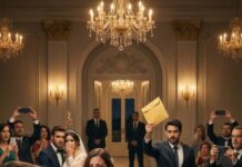 Cuando mi padre tomó el micrófono y dijo: “Regálale tu penthouse a tu hermana como regalo de bodas”, sentí que el suelo desaparecía bajo mis pies. Doscientas personas me miraban. Yo no podía hablar. Entonces un desconocido se levantó y gritó: “¡No la toques… o lo pagarás caro!” El salón quedó en silencio. Y en ese instante entendí: esta historia apenas comenzaba.