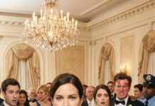 I stepped into my brother’s engagement party and the room went quiet—until the bride leaned in, lips curled, and hissed, “The stinky country girl is here.” I swallowed the insult… and smiled. If she only knew the hotel’s name on every contract was mine. Then her father snapped at the manager, “Throw her out—now.” The chandelier flickered. Someone screamed. And that was when I decided: tonight, the truth would come out… one way or another.