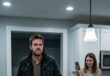 I came home from the USA with a suitcase full of gifts and a heart full of trust. The door wasn’t even locked. I heard my wife’s voice—cold, sharp: “Faster. Don’t act old in my house.” Then my mother’s trembling reply cut through me: “Please… my hands hurt.” I froze in the hallway, watching her scrub the floor like a maid. My stomach dropped. My wife turned, smiled, and said, “Oh… you’re early.” And that’s when I realized—this wasn’t the first time.