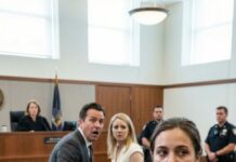 I stepped into the Manhattan federal courthouse with my newborn pressed to my chest, and the hallway went unnaturally silent—like the building itself was holding its breath. He sat there in a tailored suit, the “untouchable” boss, his mistress smirking beside him… until I whispered, “You forgot what you signed.” His smile cracked. “Nhung—don’t,” he hissed. The judge leaned forward. My baby stirred. And that was when I slid the evidence across the table. Outside, sirens wailed—yet the real storm had only begun.