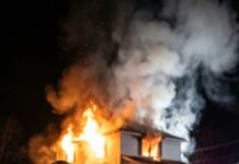 Eight months pregnant, I staggered out of the house as it screamed in flames. White smoke tore at my throat, my eyes burning—yet through the haze, I saw him. The man I’d trusted like a fool. “W-what are you doing here?” he stammered, voice shaking. I clutched my belly and whispered, “Then… who locked the door from the outside?” He didn’t answer—just stared at the lighter in his hand. And in that silence, I realized… this was only the beginning.