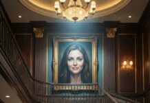 I was just swapping bulbs in a billionaire’s mansion when a portrait froze me mid-step. The woman’s eyes—her smile—were my mother’s. My throat went dry. “Why is my mom’s face on your wall?” I demanded. The billionaire went ghost-white, his hand trembling on the frame. “Because,” he whispered, “she was never your mother.” The room tilted. Then he added one name… and everything I believed cracked open.